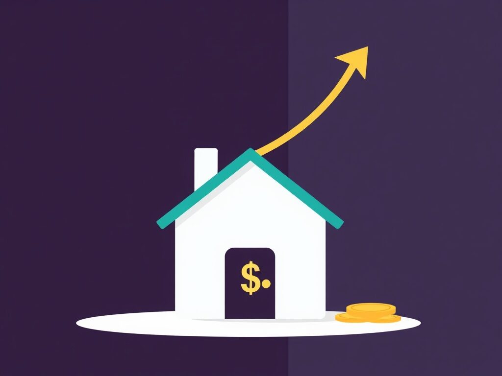 Conceptual illustration representing return on investment from home insulation upgrades