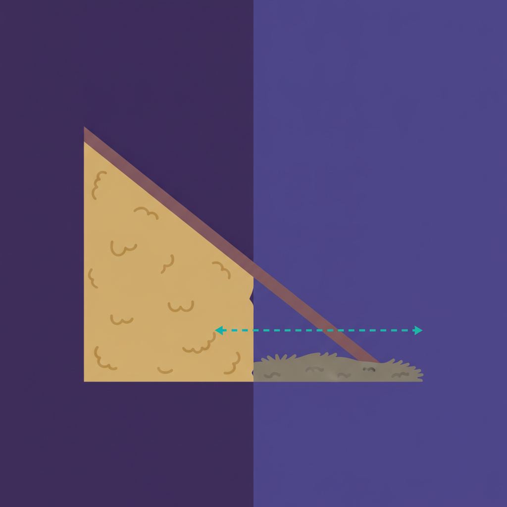 Diagram comparing properly lofted attic insulation depth against settled, compressed insulation