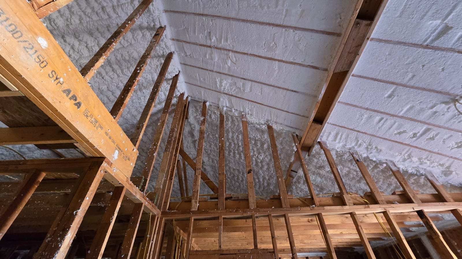 Spray foam sealing rim joists and framing gaps — Desert Spray Foaming
