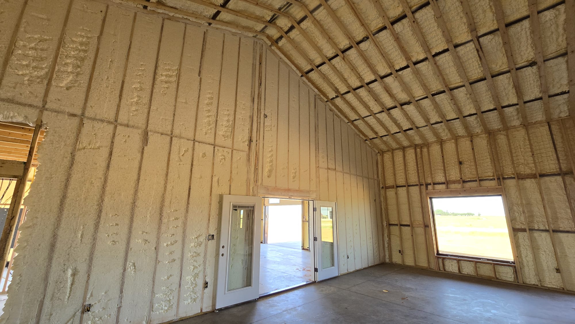 Finished spray foam insulation coverage — Desert Spray Foaming