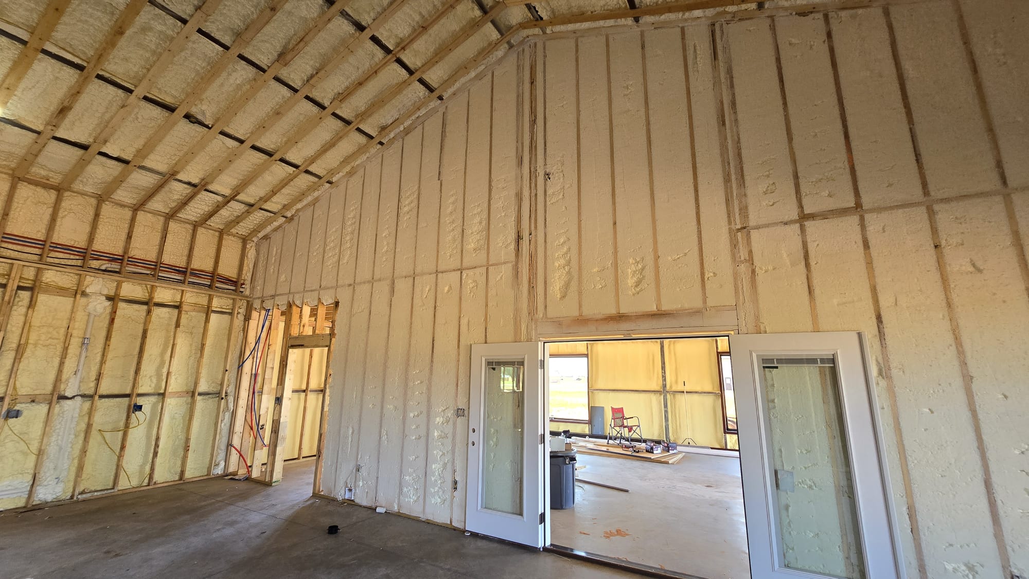 Insulation crew at work on a Seminole TX project — Desert Spray Foaming