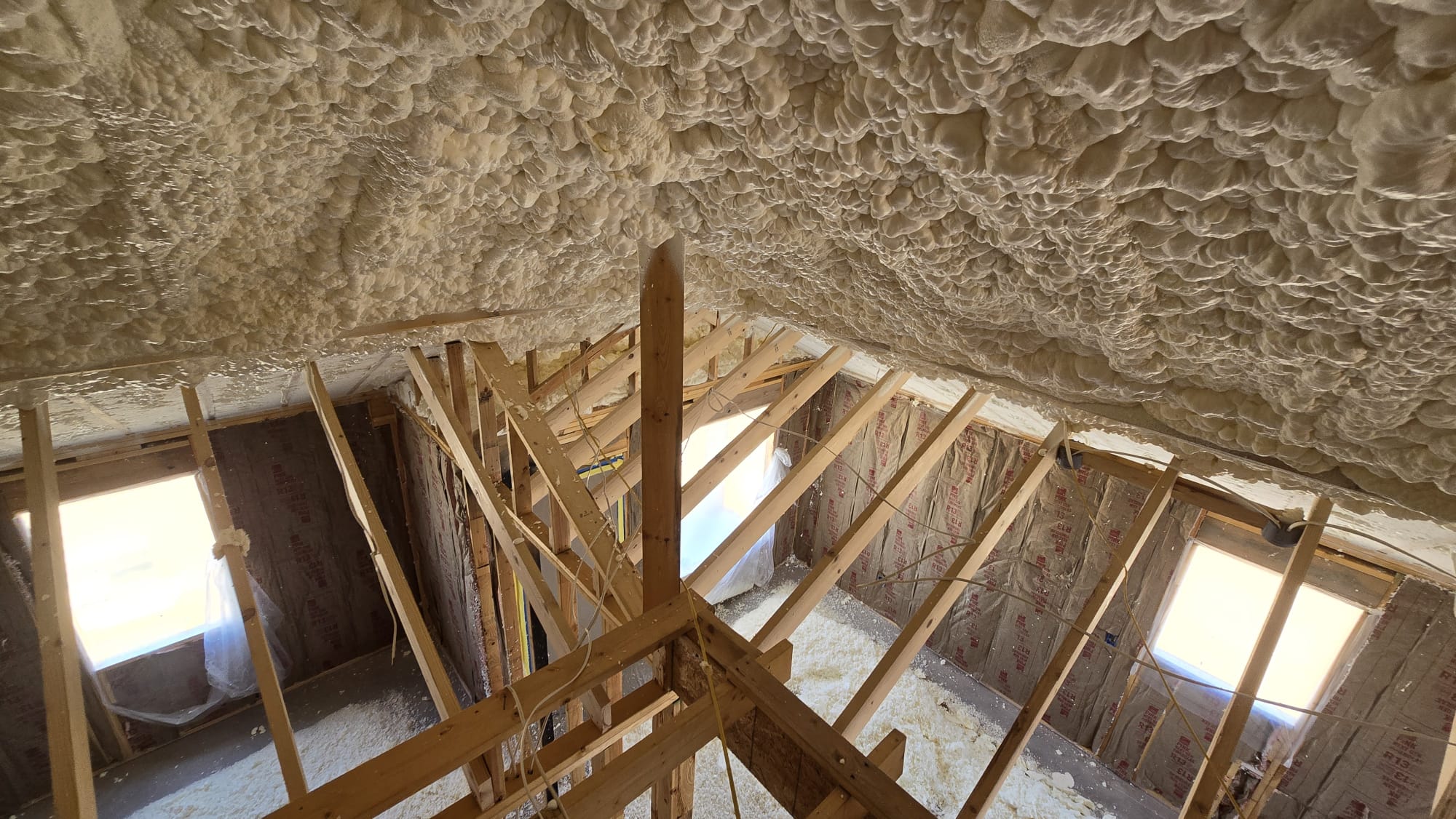 Insulation crew at work on a Seminole TX project — Desert Spray Foaming